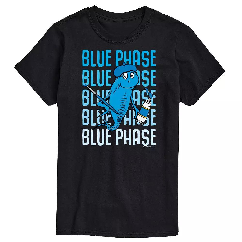 Big & Tall Dr Seuss Blue Fish Tee, Mens Product Image