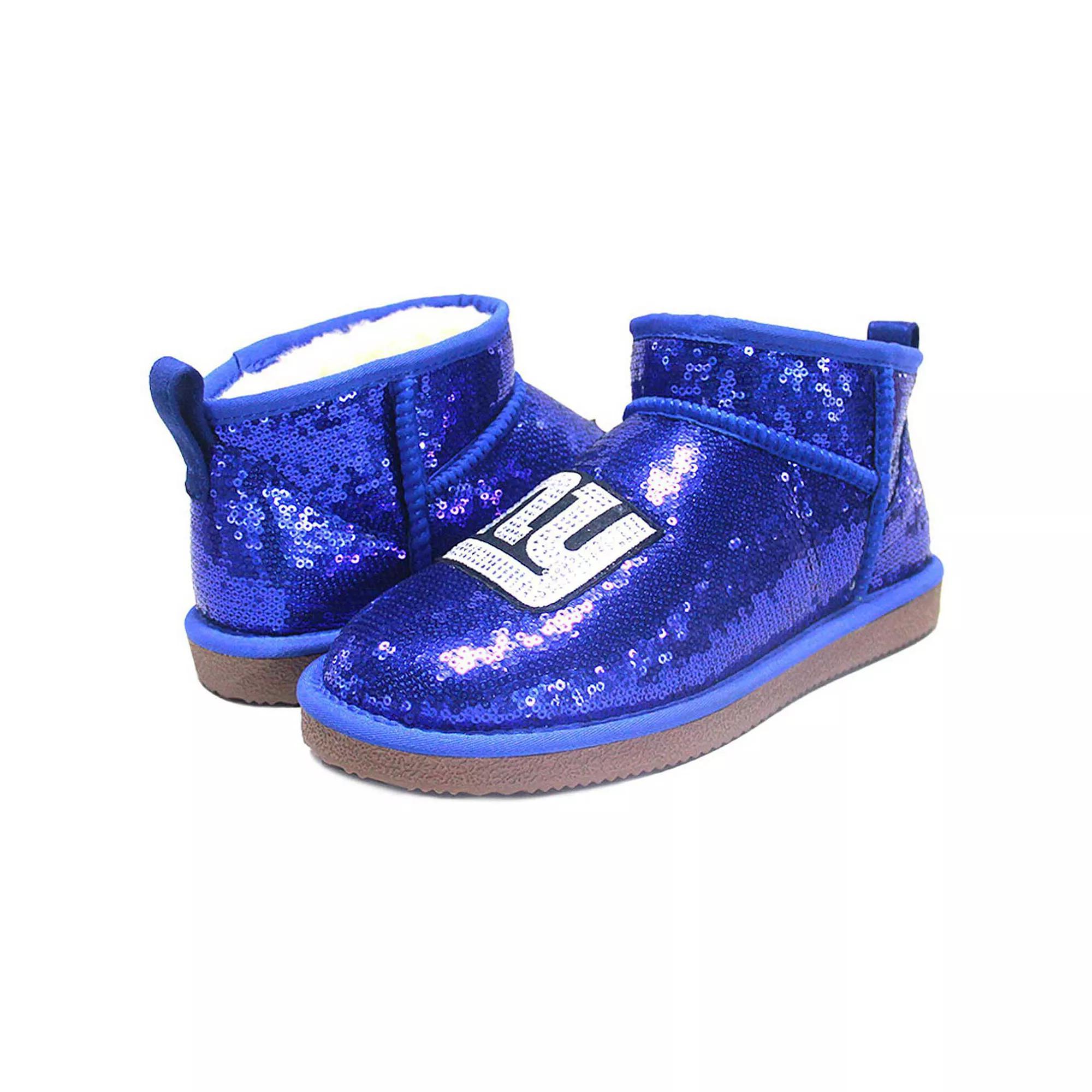 Women's Cuce  Royal New York Giants Sequin Ankle Boots, Size: 9, Blue Product Image
