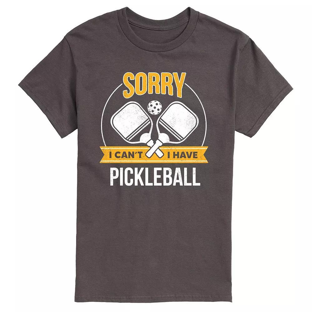 Men's Sorry Can't Pickleball Tee, Size: Large, Grey Product Image