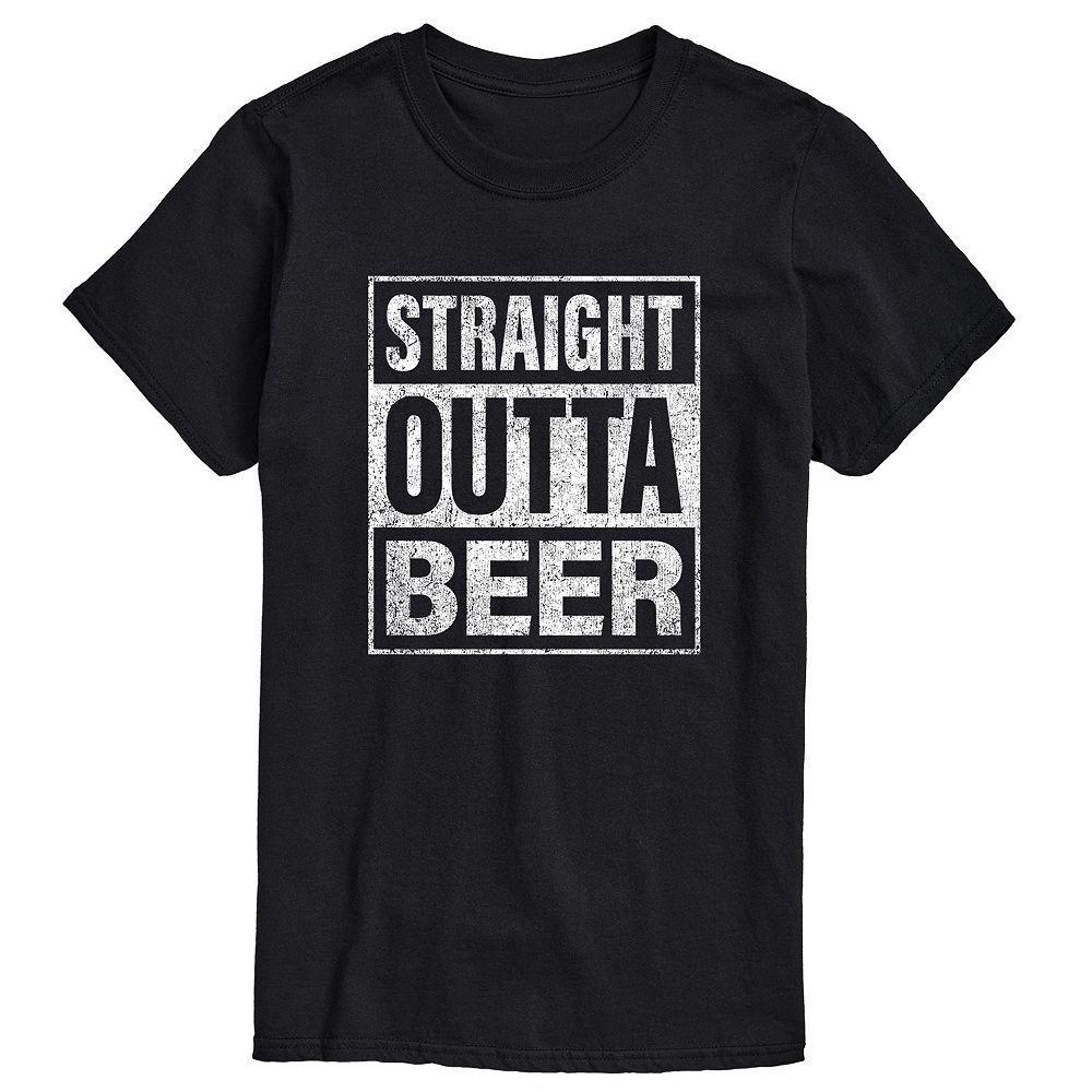 Men's Straight Outta Beer Tee, Size: XL, Black Product Image