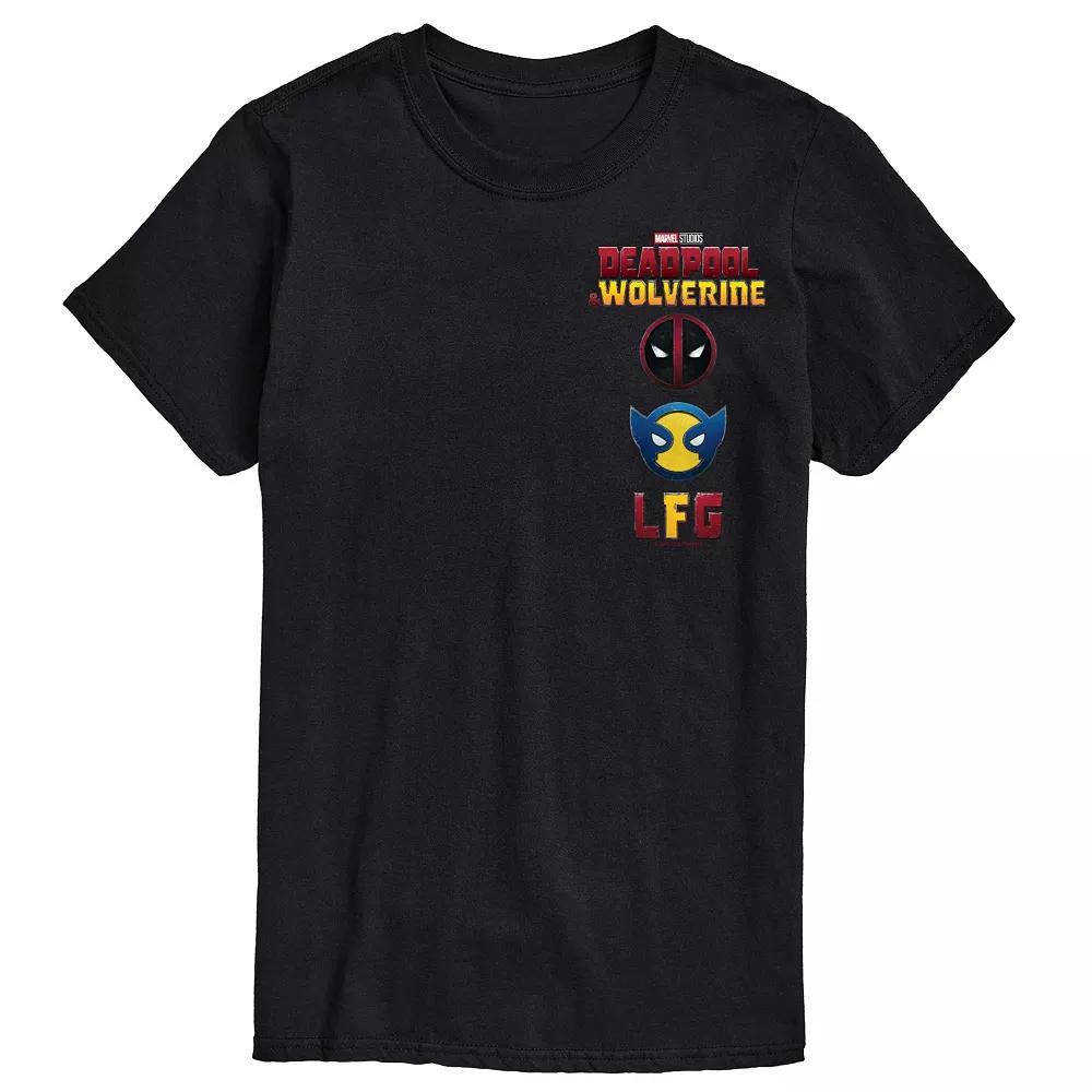 Mens Marvel Deadpool & Wolverine Left Chest Graphic Tee Product Image