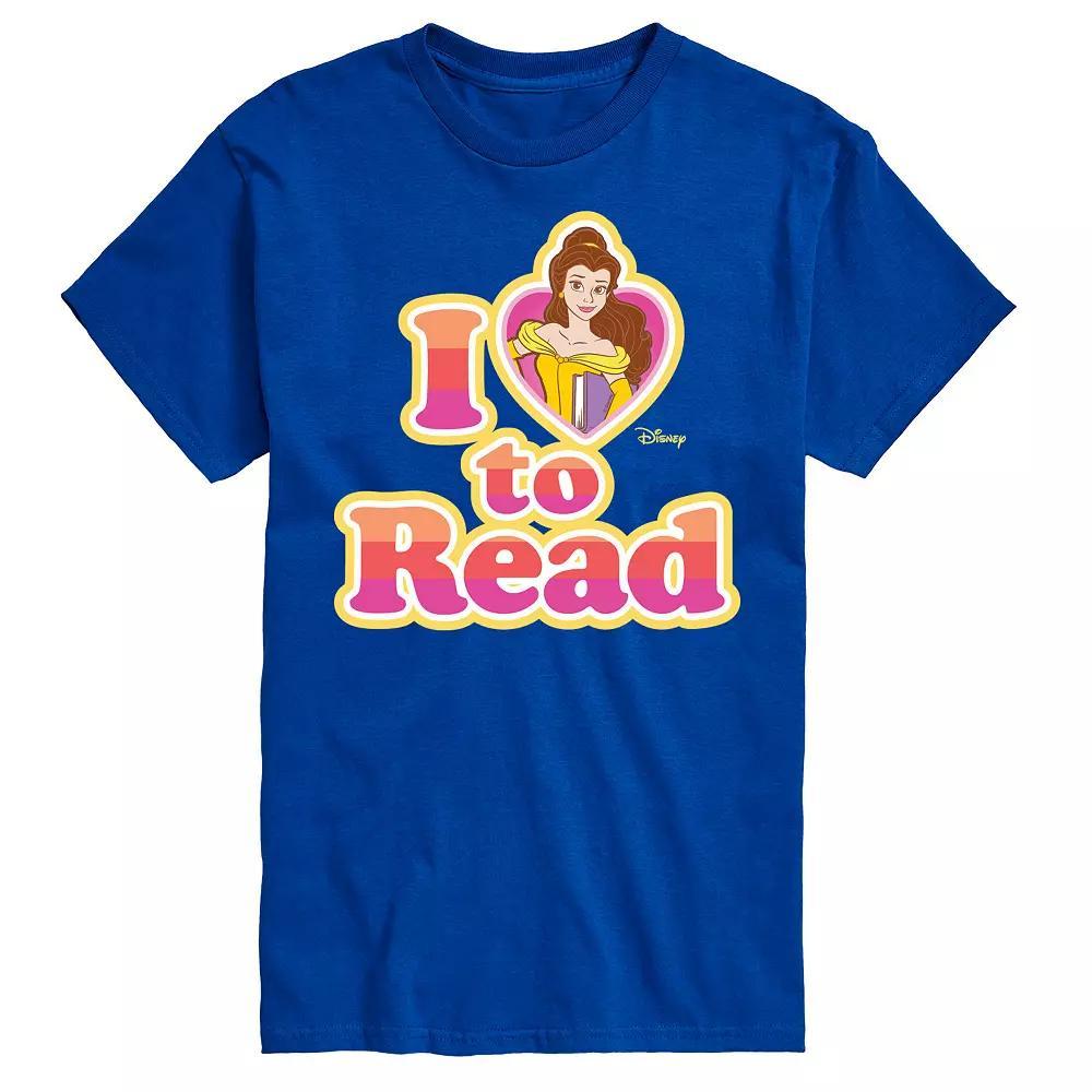 Disney Princess Big & Tall Belle I Love To Read Graphic Tee, Mens Product Image