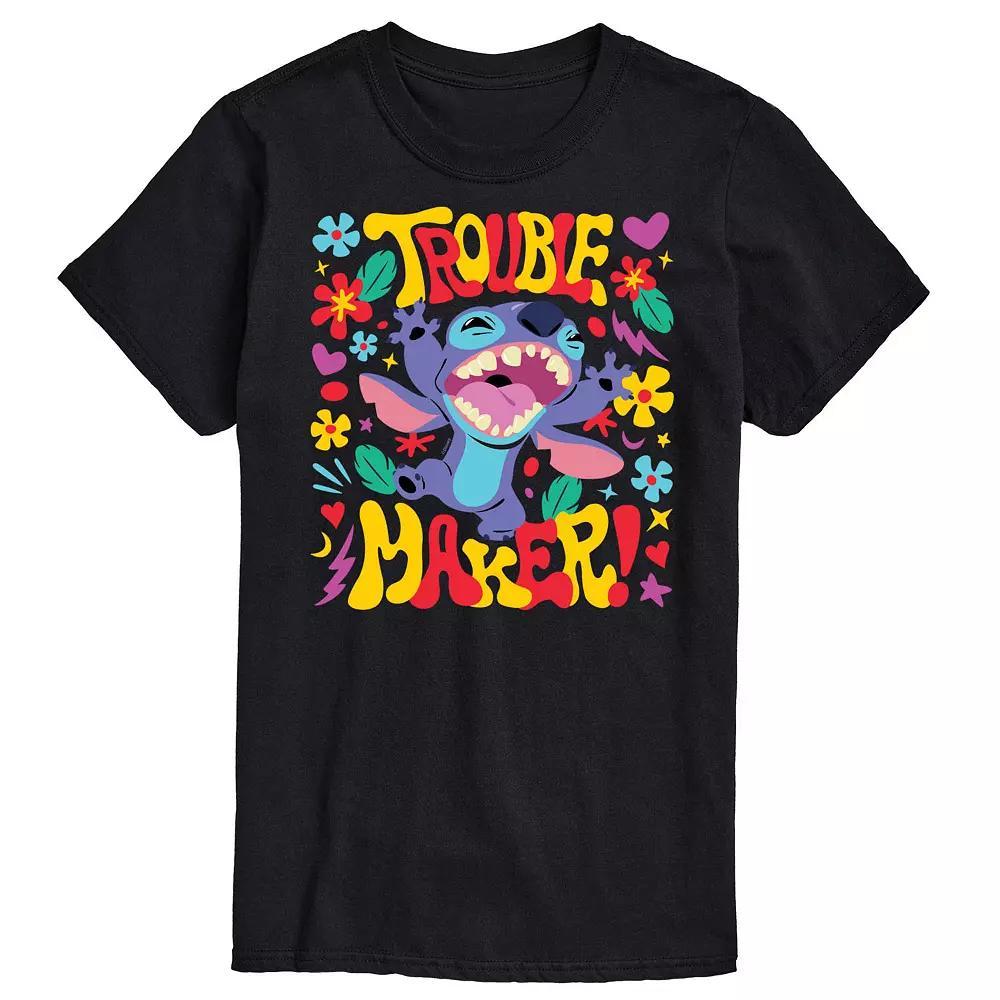 Disneys Lilo & Stitch Big & Tall Trouble Maker Graphic Tee, Mens Product Image