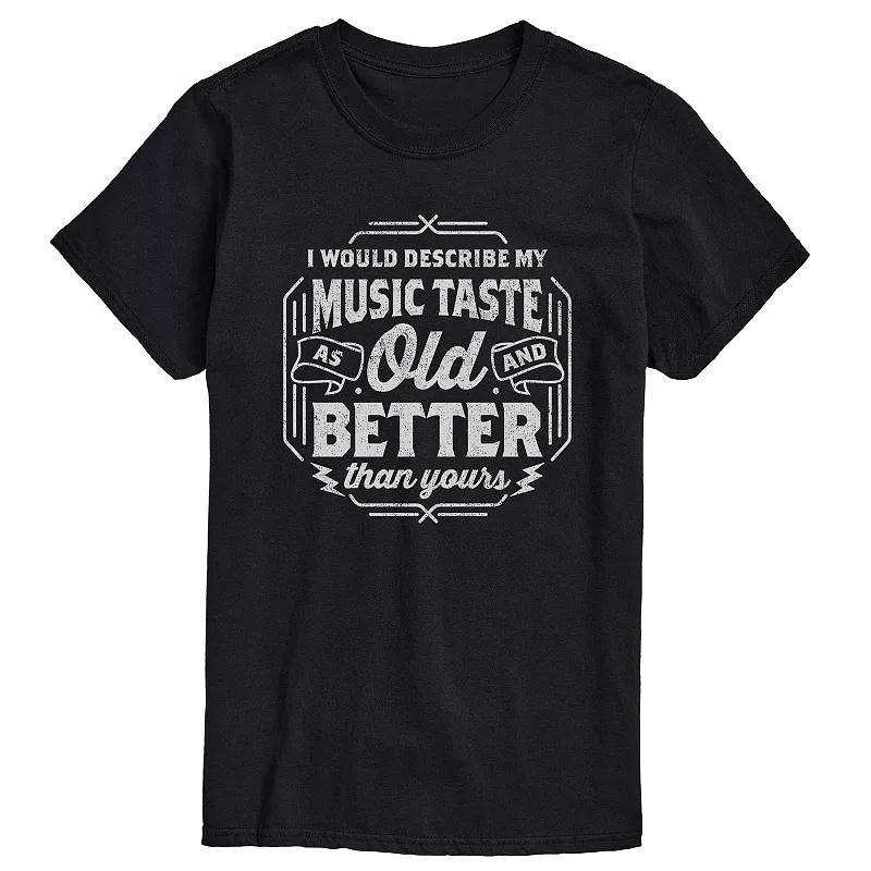 Big & Tall Music Taste Old And Better Tee, Men's, Size: 6XB, Black Product Image