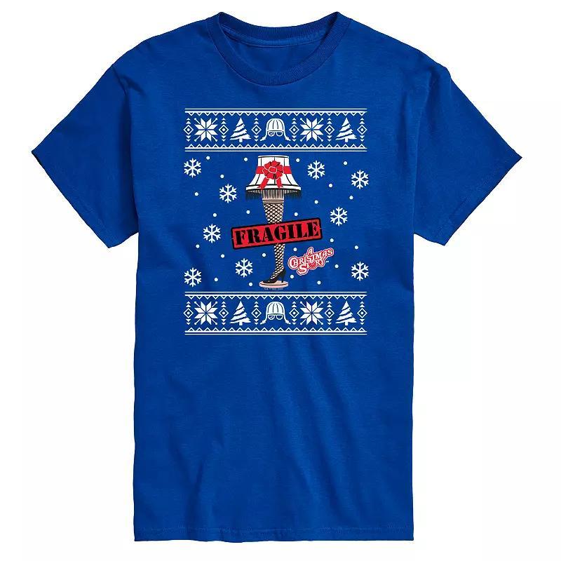 Big & Tall A Christmas Story Fragile Christmas Leg, Men's, Size: Large Tall, Royal Blue Product Image