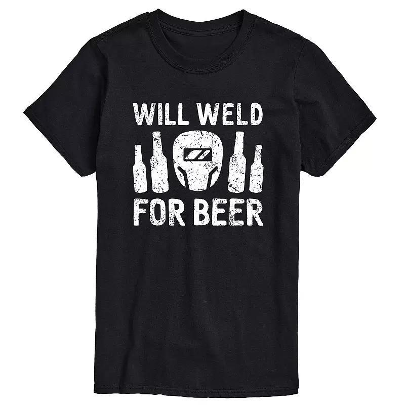 Men's Will Weld For Beer Tee, Size: XS, Black Product Image