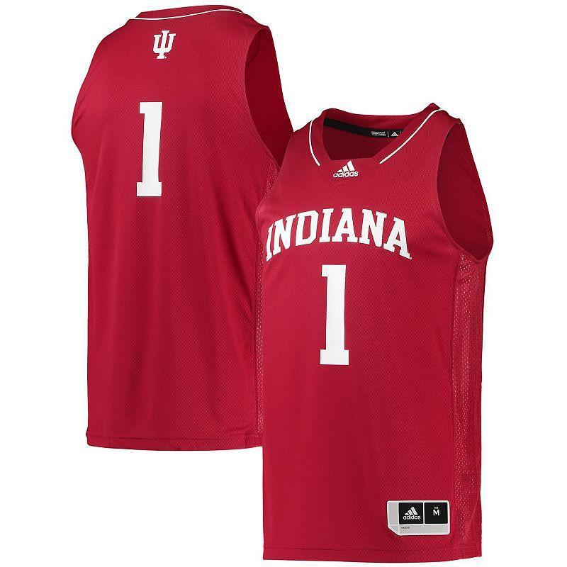 Men's adidas #1 Crimson Indiana Hoosiers Team Swingman Basketball Jersey, Size: XL, Red Product Image