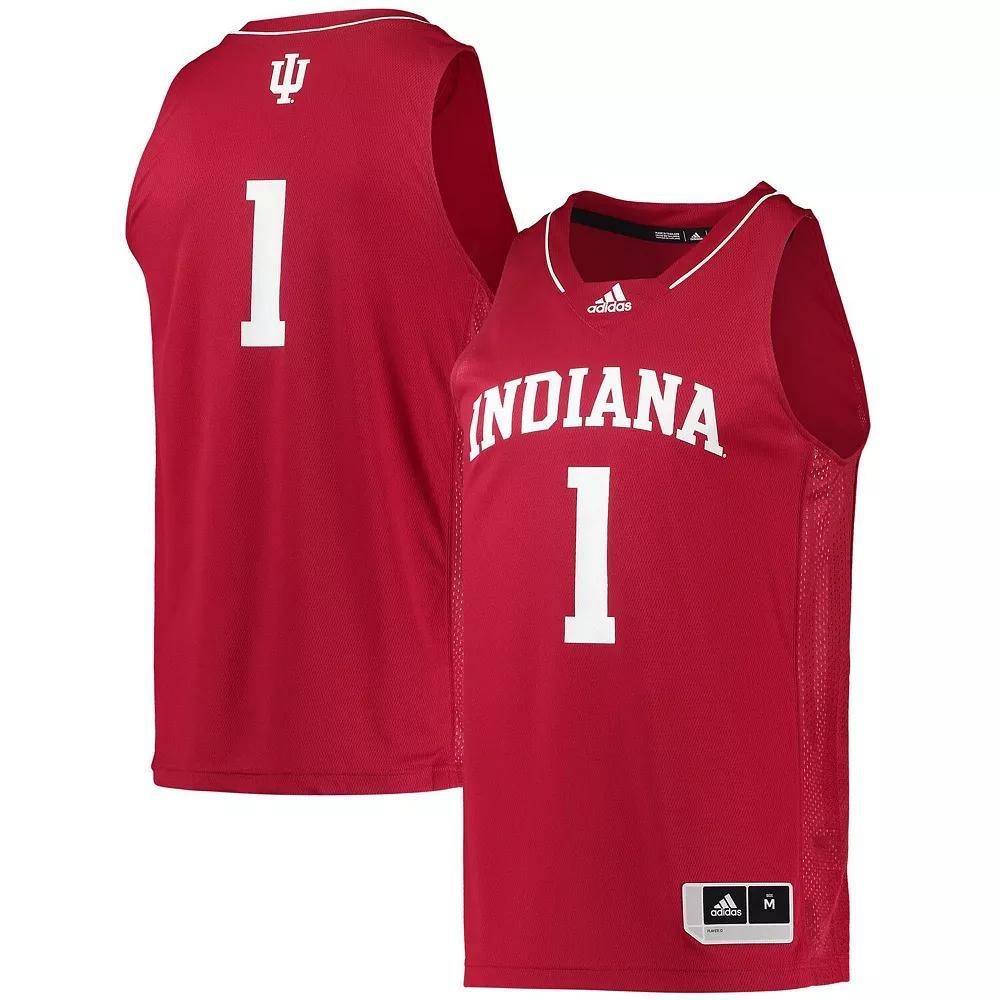 Men's adidas #1 Crimson Indiana Hoosiers Team Swingman Basketball Jersey, Size: XL, Red Product Image