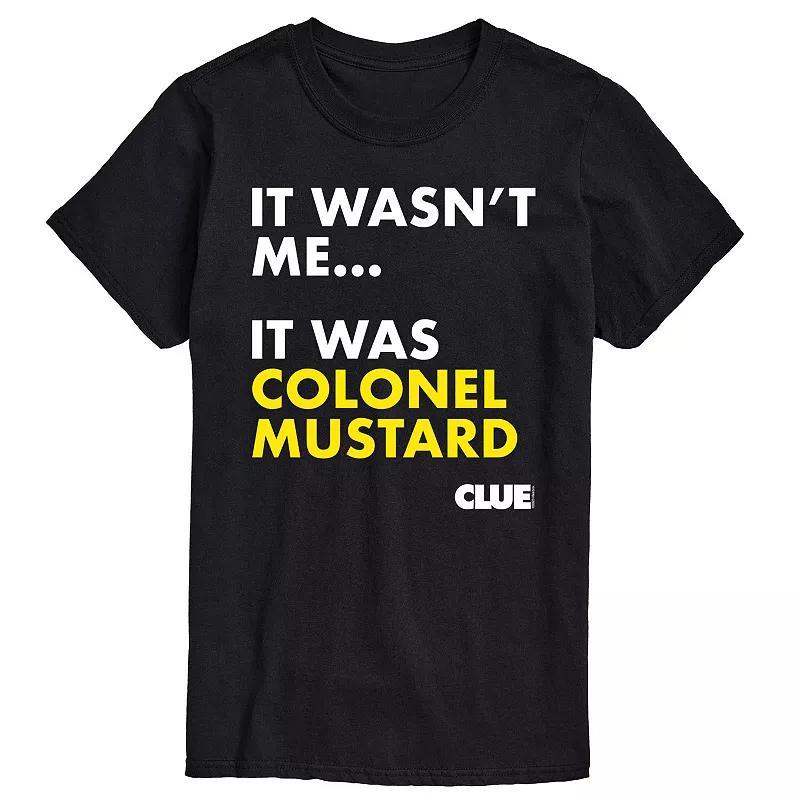 Big & Tall Clue It Was Colonel Mustard Graphic Tee, Mens Product Image