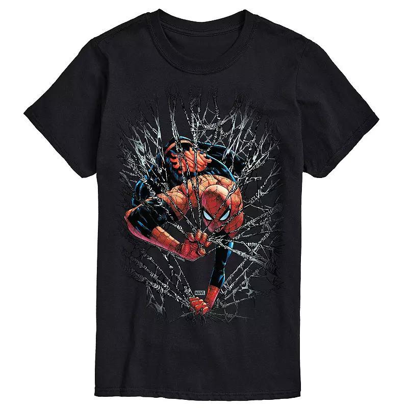 Big & Tall Marvel Spider-Man Web Graphic Tee, Mens Product Image