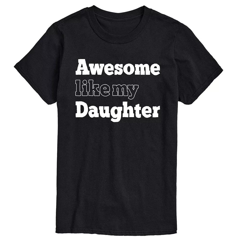 Men's Awesome Like Daughter Tee, Size: XS, Black Product Image