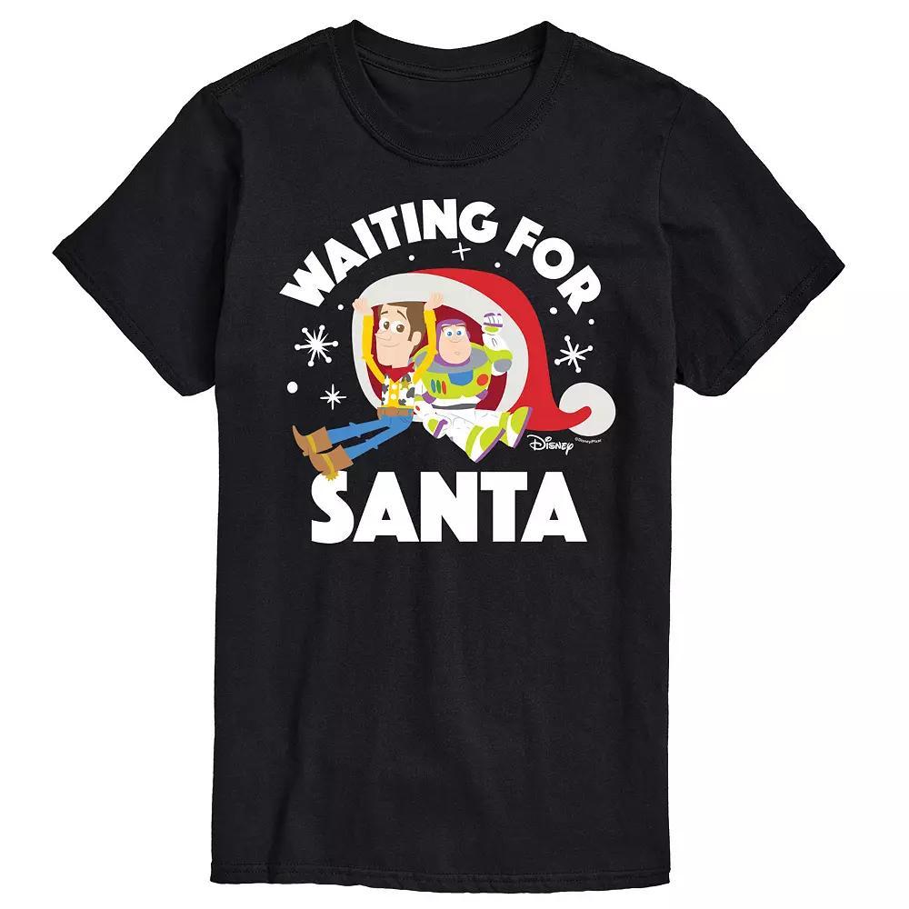 Disney / Pixars Toy Story Woody & Buzz Lightyear Mens Waiting For Santa Graphic Tee Product Image