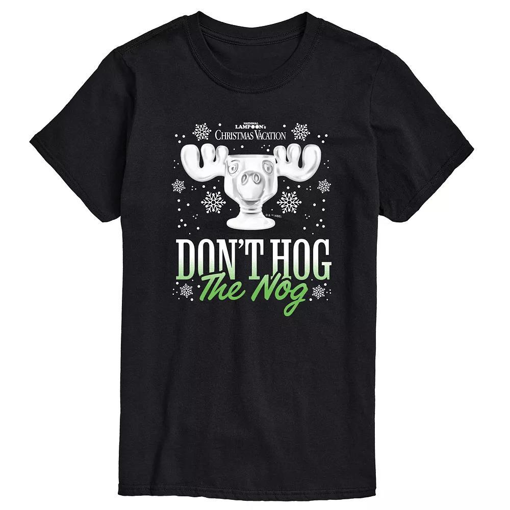 Big & Tall Christmas Vacation Dont Hog The Nog Graphic Tee, Mens Blue Product Image