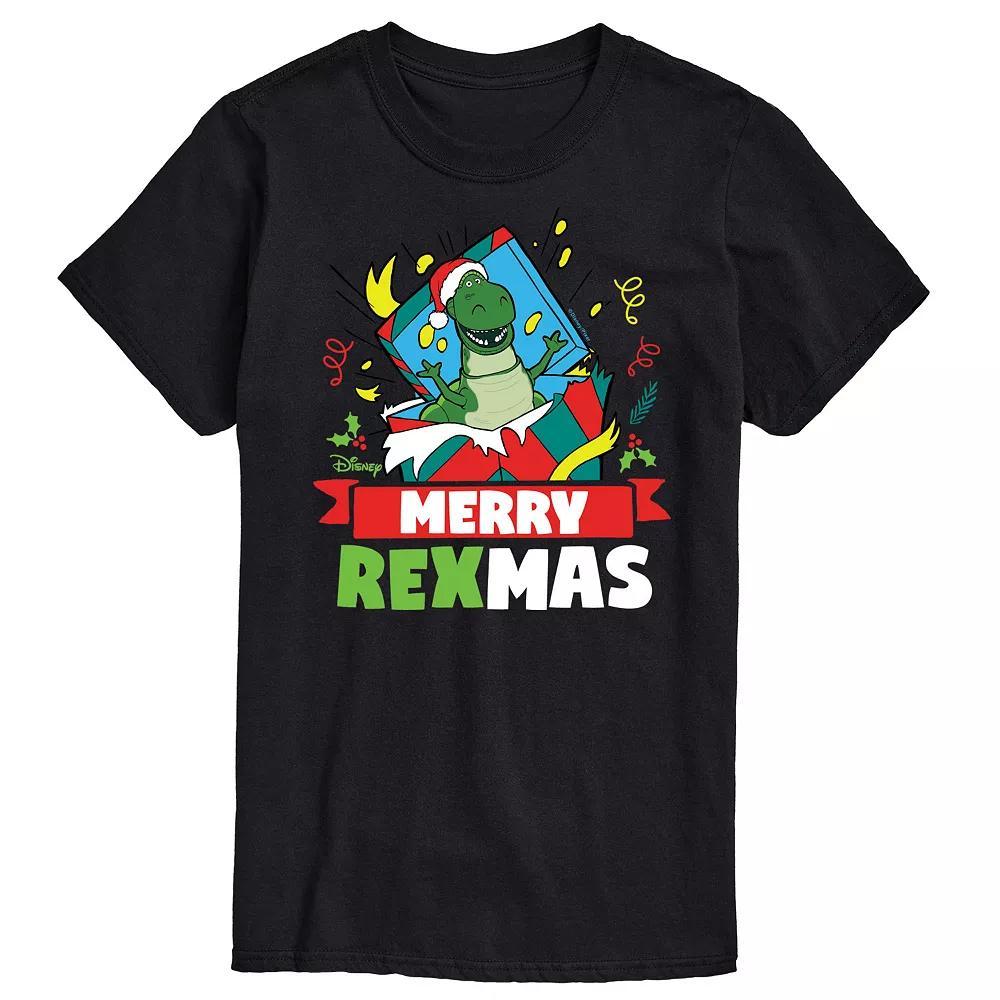 Disney's Mickey & Minnie Mouse Men's Happy Christmas Icons Graphic Tee, Size: XXL, Black Product Image