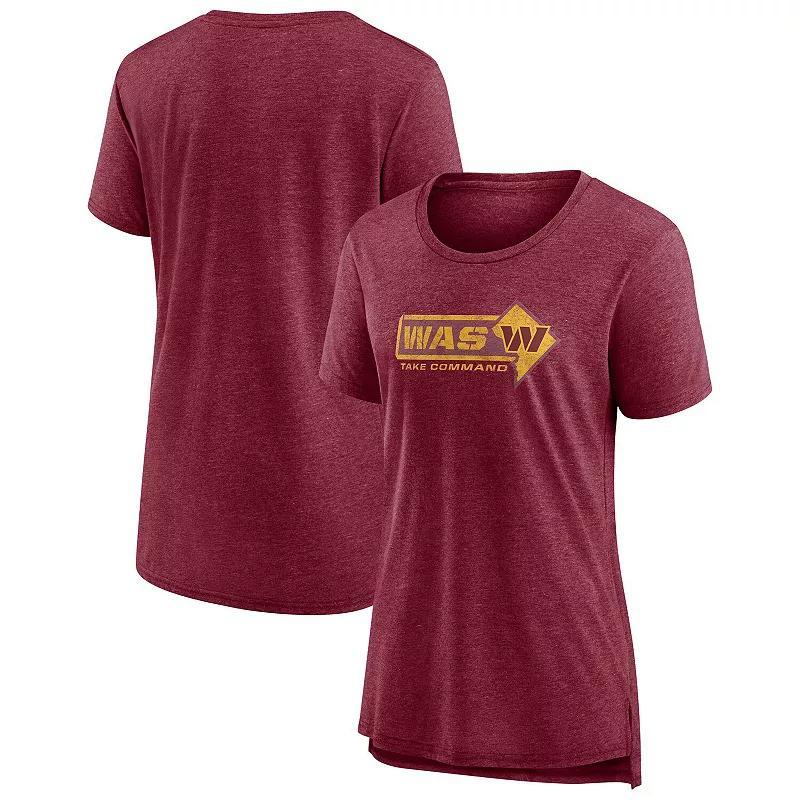 Women's Fanatics Branded Heather Burgundy Washington Commanders Hometown First Down T-Shirt, Size: XL, Wft Team Product Image