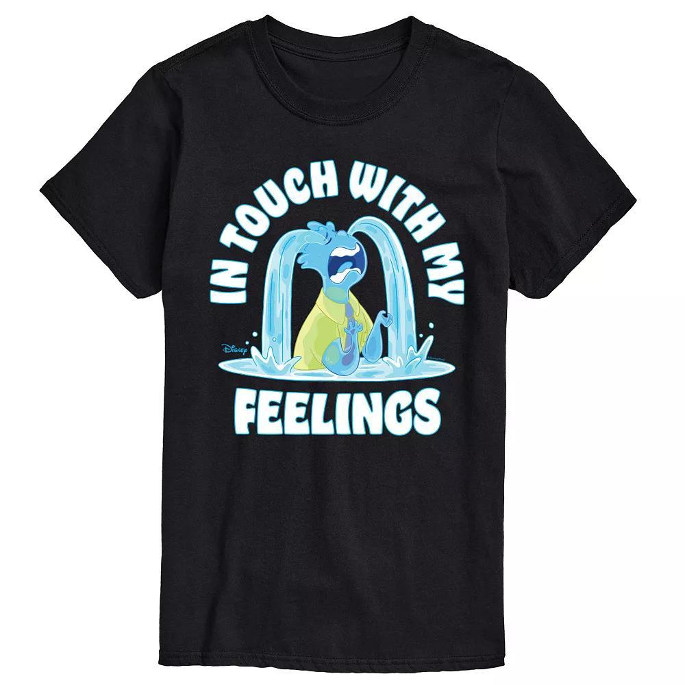Disneys Elemental Big & Tall Feelings Graphic Tee, Mens Blue Product Image