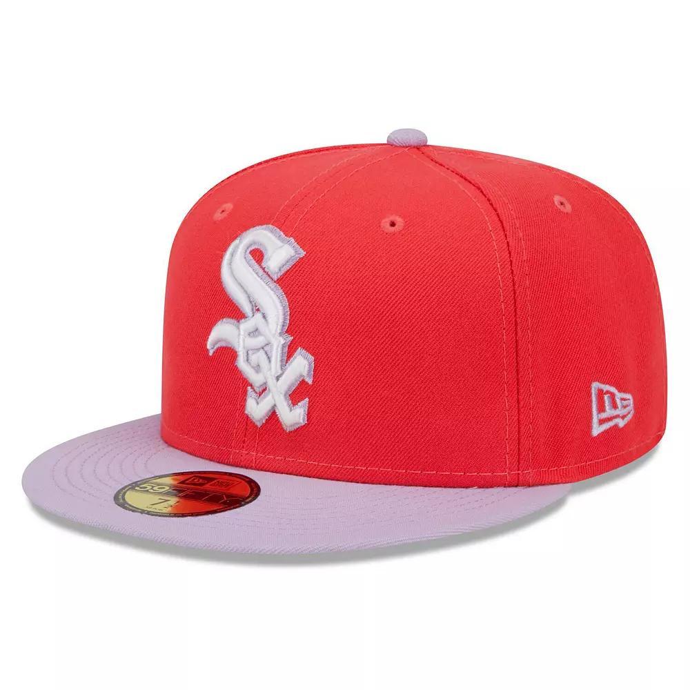 Men's New Era Red/Lavender Chicago White Sox Spring Color Two-Tone 59FIFTY Fitted Hat, Size: 7 1/4 Product Image