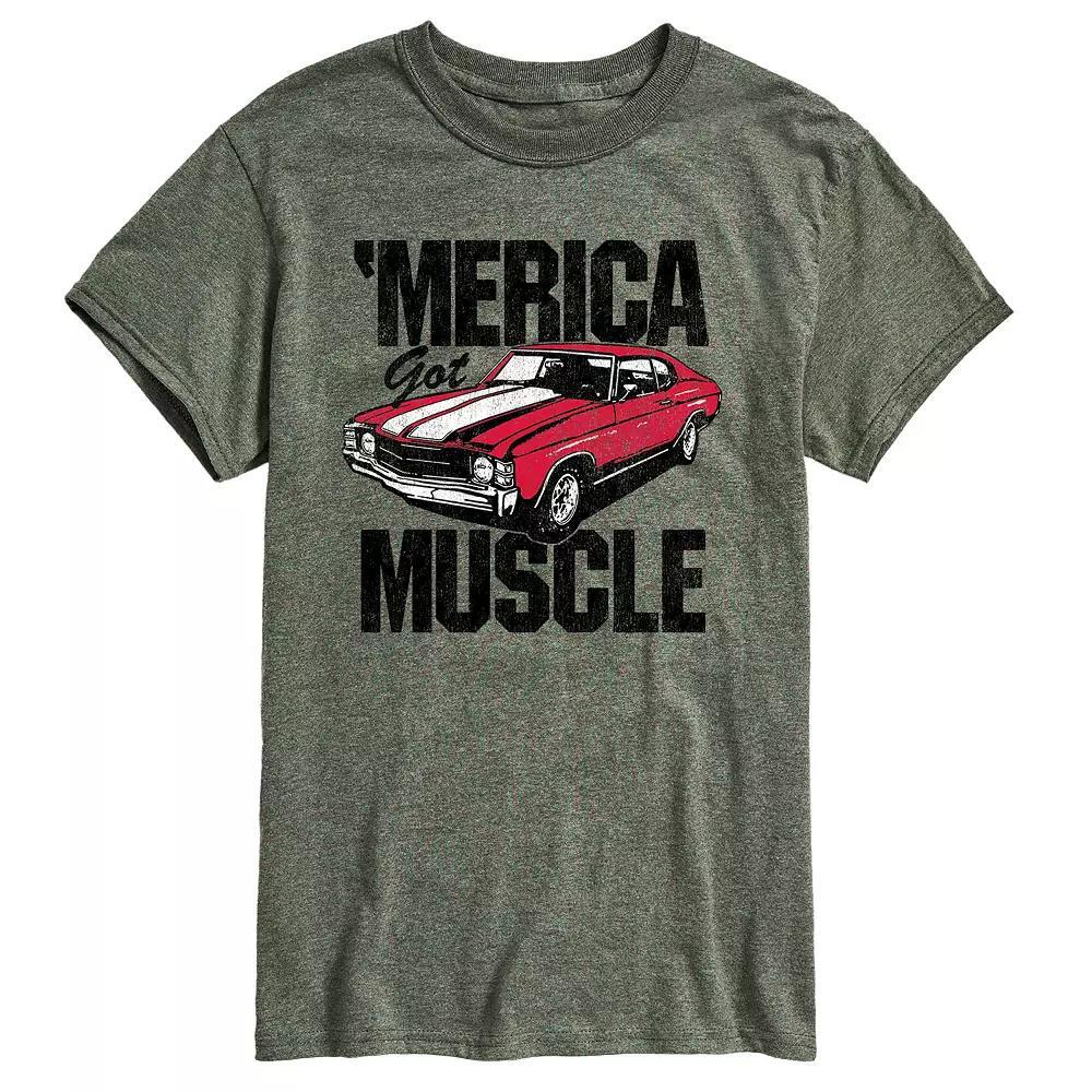 Mens Merica Got Muscle Car Graphic Tee Product Image
