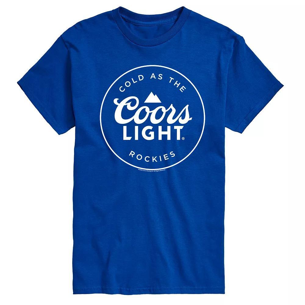 Men's Coors Light Logo Badge Graphic Tee, Size: Large, Blue Product Image
