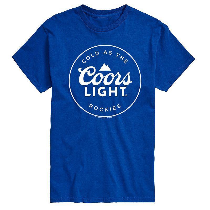 Men's Coors Light Logo Badge Graphic Tee, Size: Large, Blue Product Image