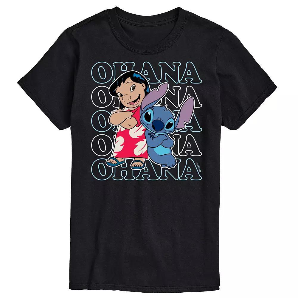 Disneys Lilo and Stitch Big & Tall Ohana Graphic Tee, Mens Product Image
