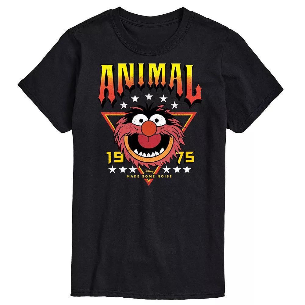Disney's Men's The Muppets Animal Band Tee, Size: XL Tall, Black Product Image