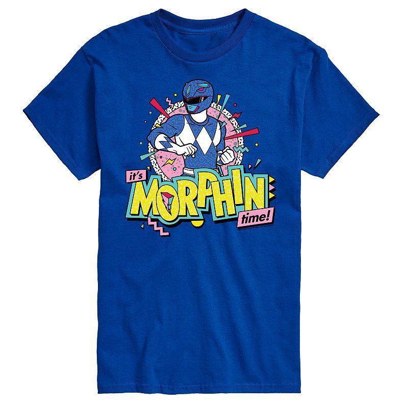 Mens Power Rangers Morphin Time Blue Graphic Tee Product Image