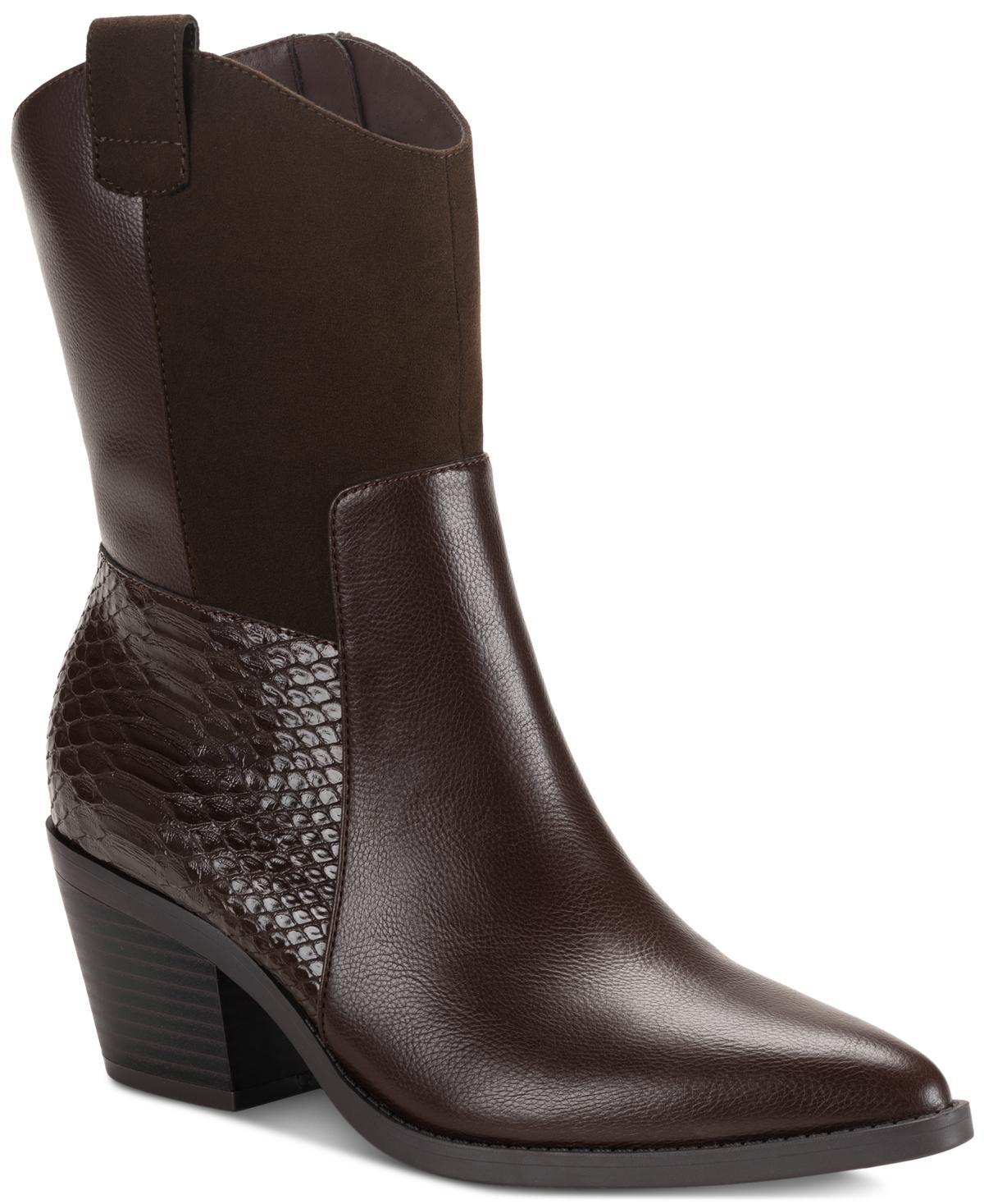 Sun + Stone Womens Biancaa Western Block Heel Booties, Created for Macys Product Image