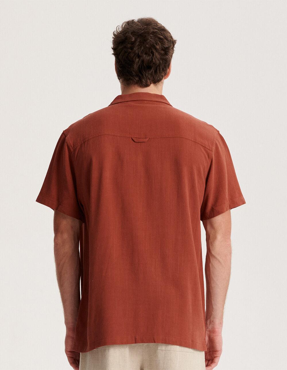 THE CRITICAL SLIDE SOCIETY Ernie Mens Resort Shirt - BURNT ORANGE Product Image