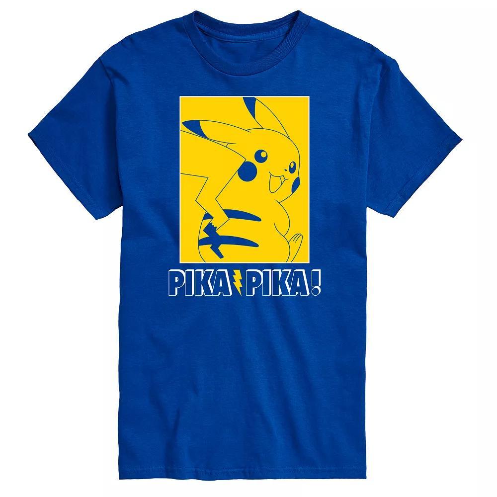 Big & Tall Pokemon Pikachu Outline Drawing Graphic Tee, Mens Product Image