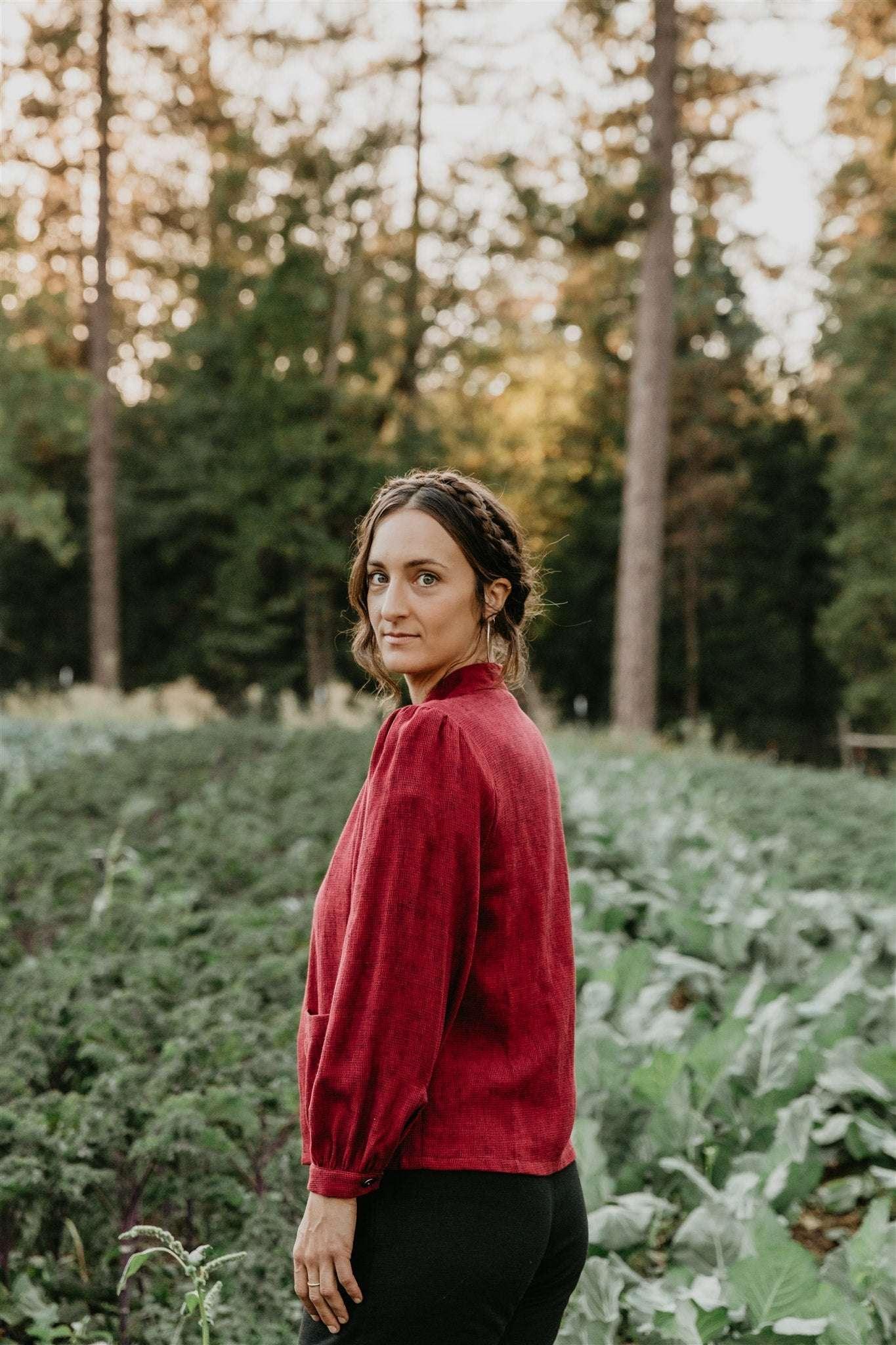 Jane Jacket in Ruby Checker Product Image