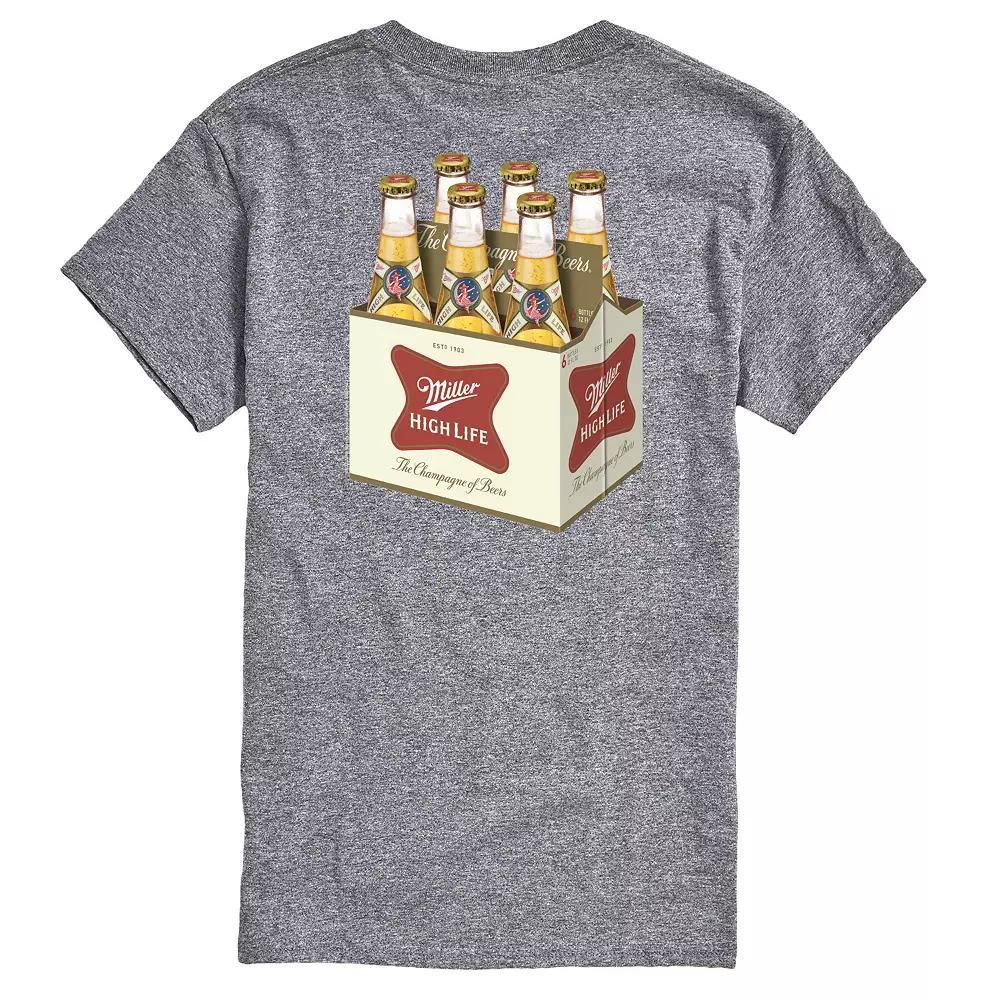 Big & Tall Miller High Life 6 Pack Graphic Tee, Mens Grey Gray Product Image