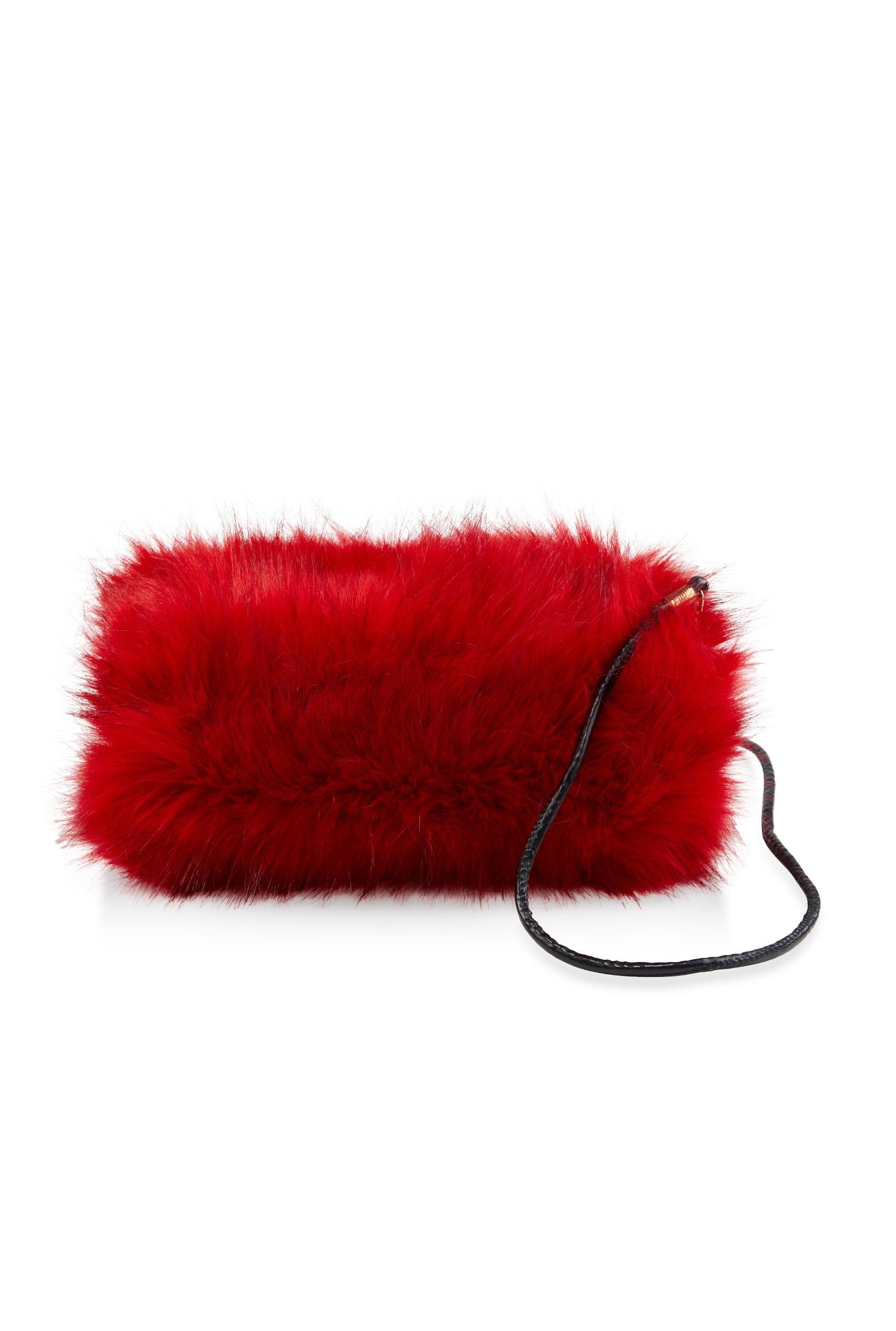 Faux Fur Hand Muff Crossbody Bag Female Product Image