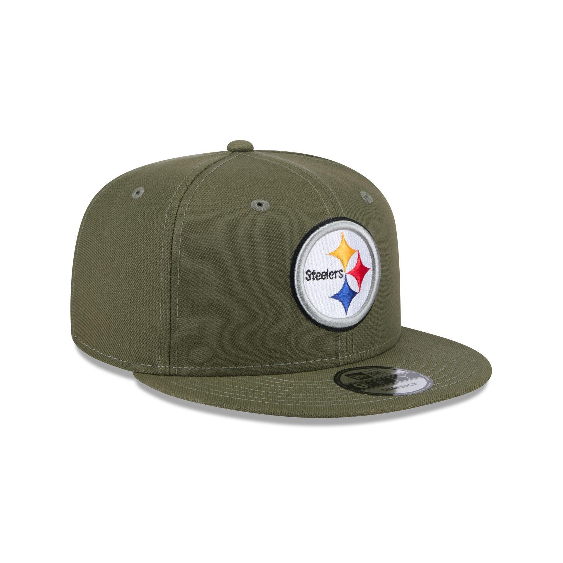 Pittsburgh Steelers Olive 9FIFTY Snapback Hat Male Product Image