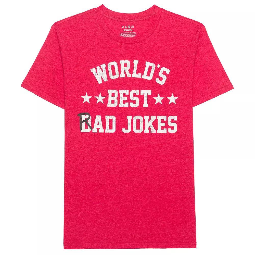 Men's World's Best Jokes Graphic Tee, Size: XXL, Red Product Image