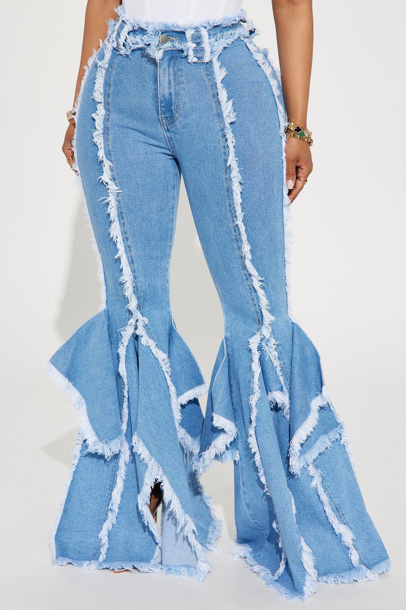 Nothing But Vibes Stretch Flare Jeans - Medium Wash Product Image