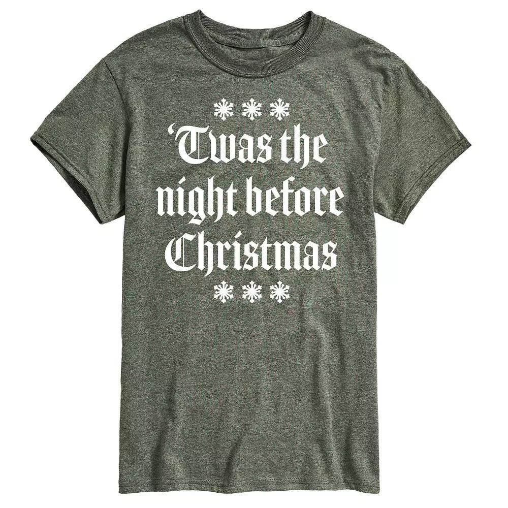 Men's Twas The Night Before Christmas Graphic Tee, Size: Medium, Red Product Image