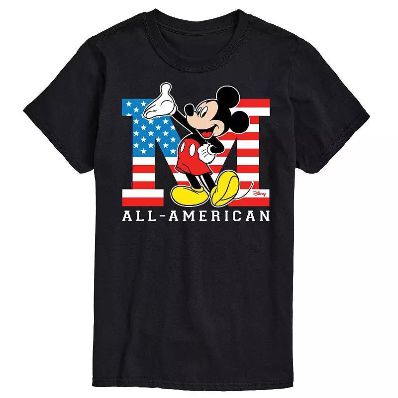Disney's Mickey Mouse Men's Flag Graphic Tee, Size: Medium, Gray Product Image