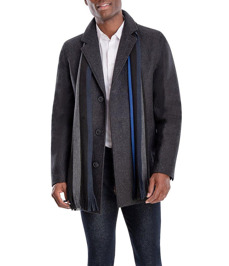 Michael Kors Wool Blend Car Coat With Scarf Product Image