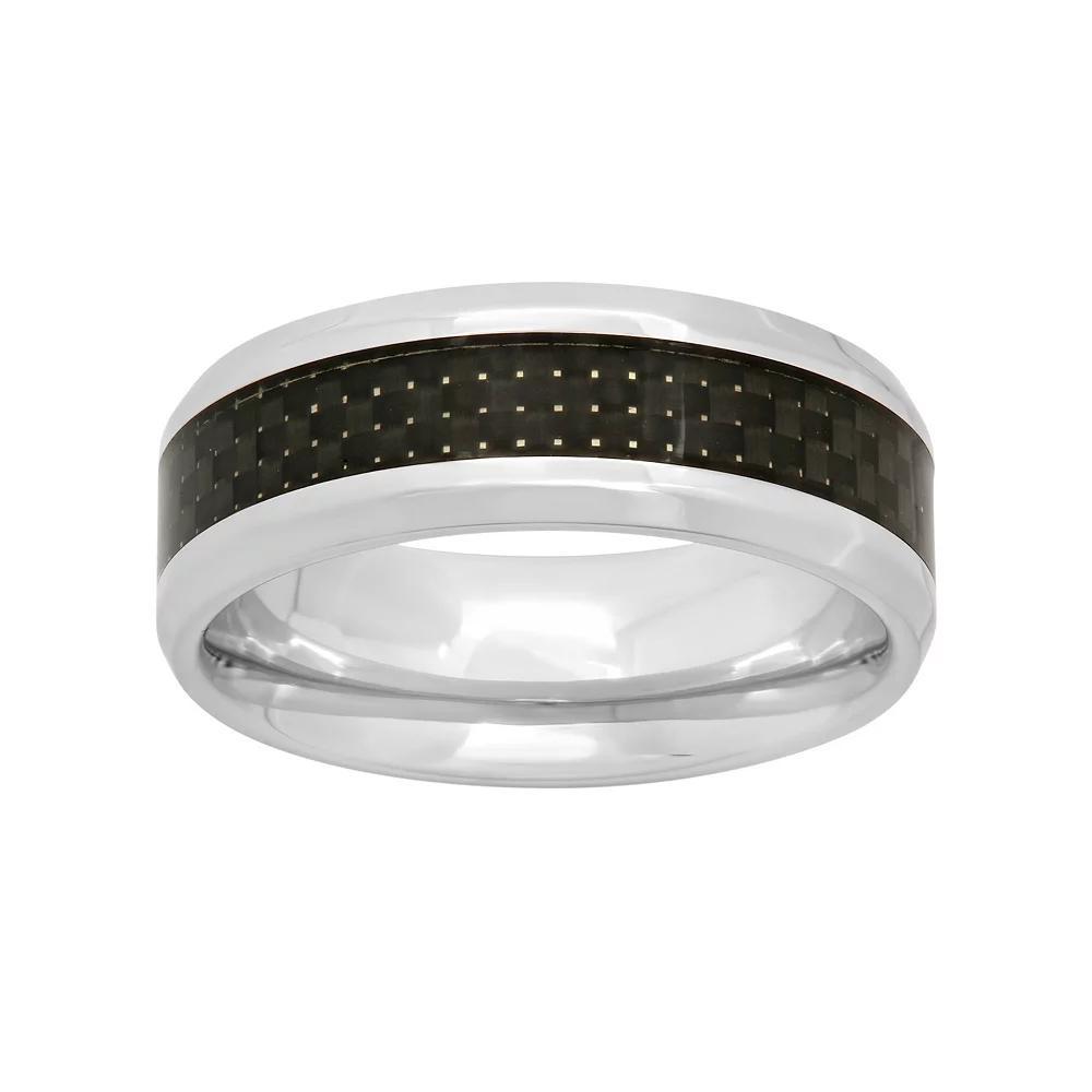 Stainless Steel & Carbon Fiber Band - Men, Men's, Size: 13, Black Product Image