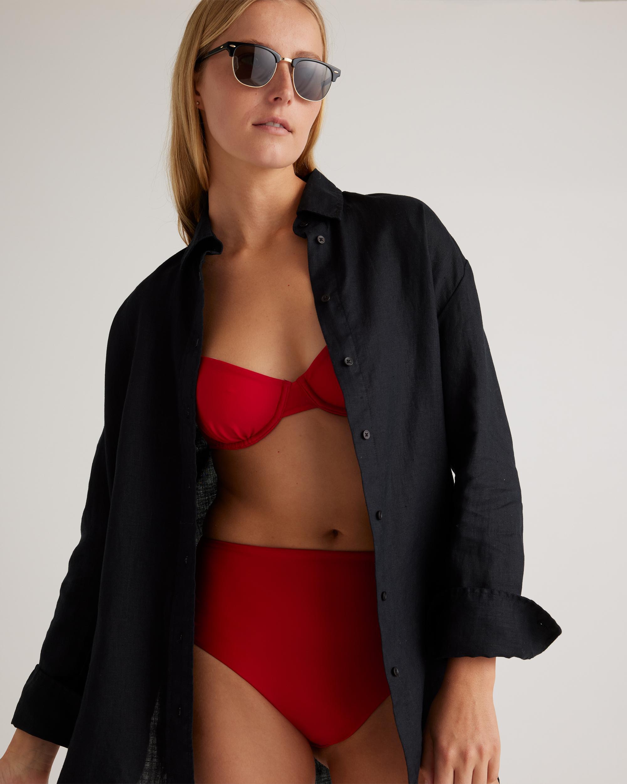 Quince | Women's Italian Demi Bikini Top Size XS, 78% Recycled Polyamide, 22% Spandex Product Image