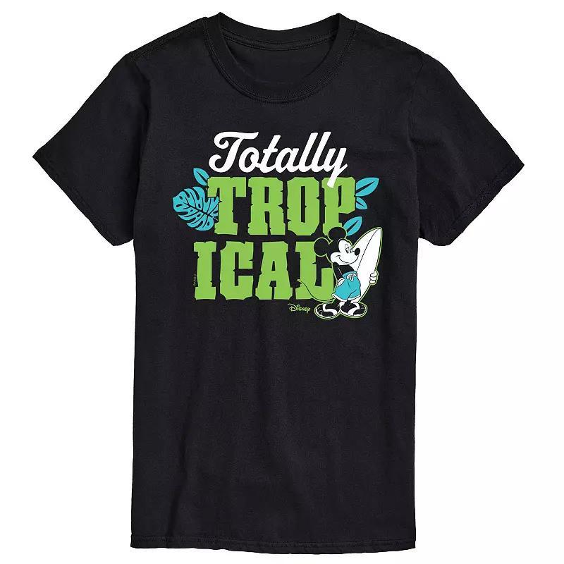 Disneys Mickey Mouse Mens Totally Tropical Graphic Tee Blue Product Image