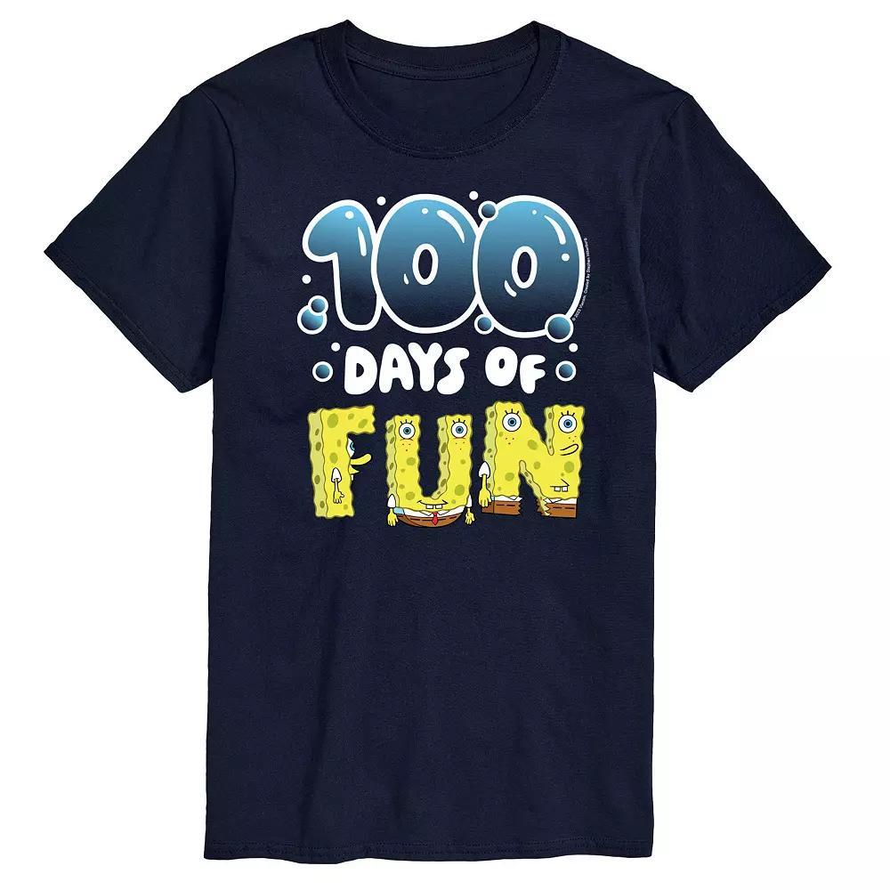 Mens SpongeBob SquarePants 100 Days Of Fun Graphic Tee Product Image