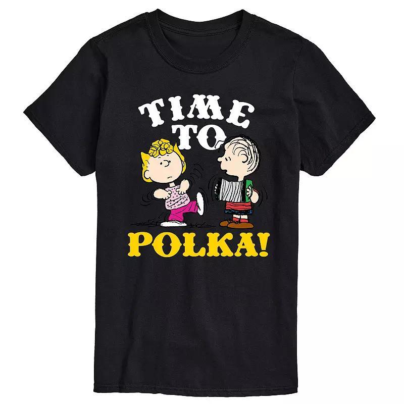 Big & Tall Peanuts Time To Polka Graphic Tee, Mens Blue Product Image