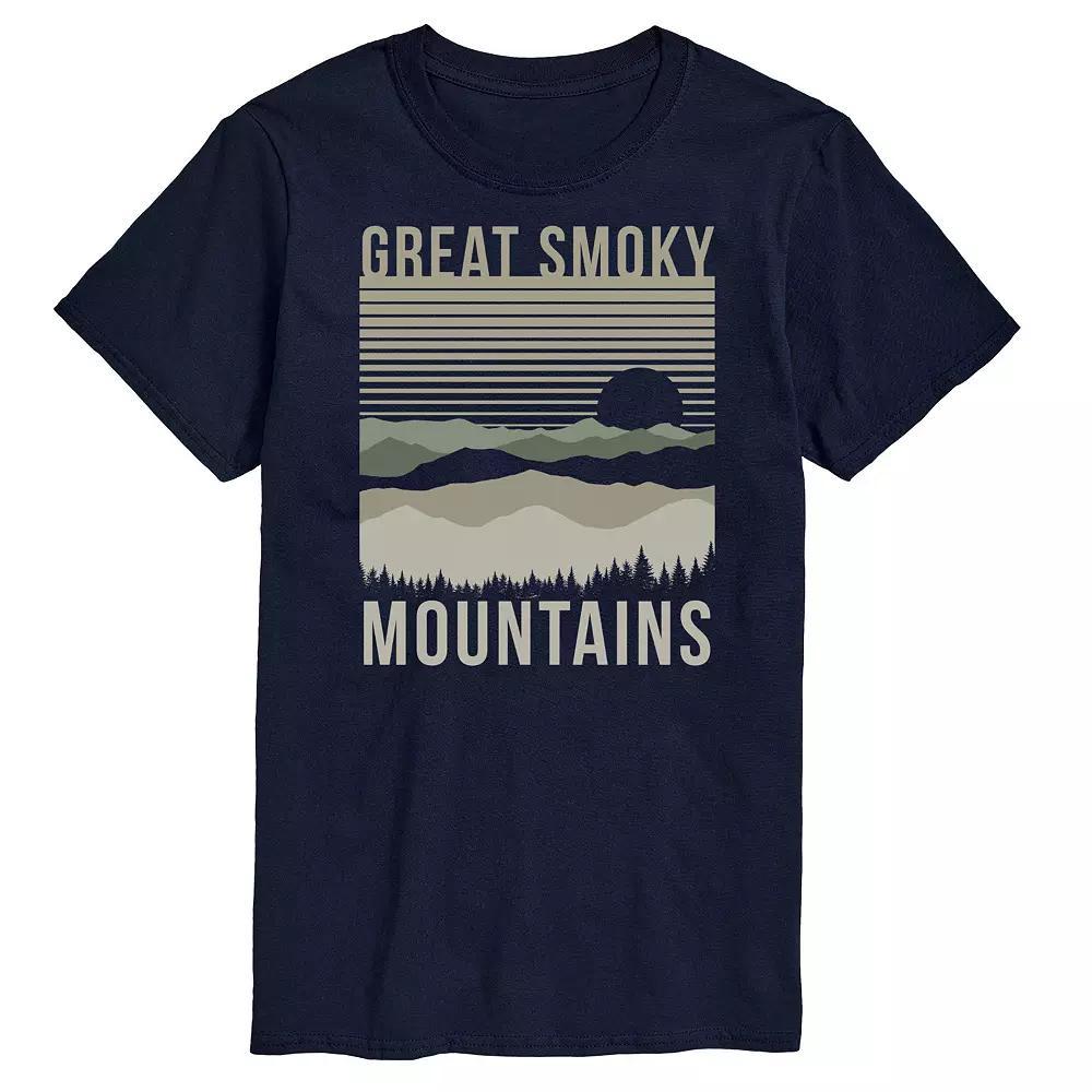 Big & Tall Great Smoky Mountains Tee, Men's, Size: XL Tall, Blue Product Image
