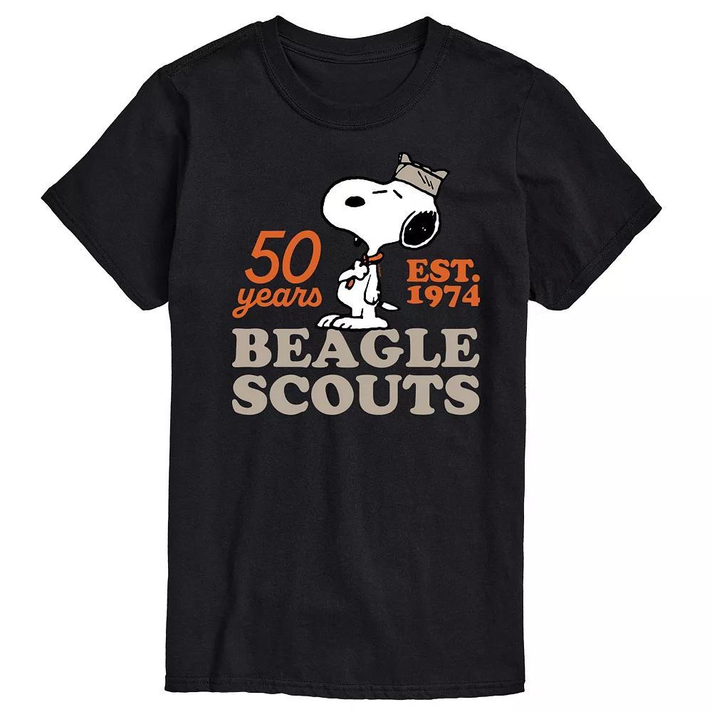 Big & Tall Peanuts Beagle Scouts 50 Years Est. 1974 Graphic Tee, Mens Product Image