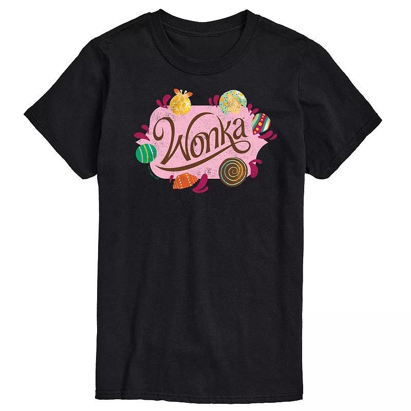 Mens Wonka Logo And Candy Graphic Tee Product Image