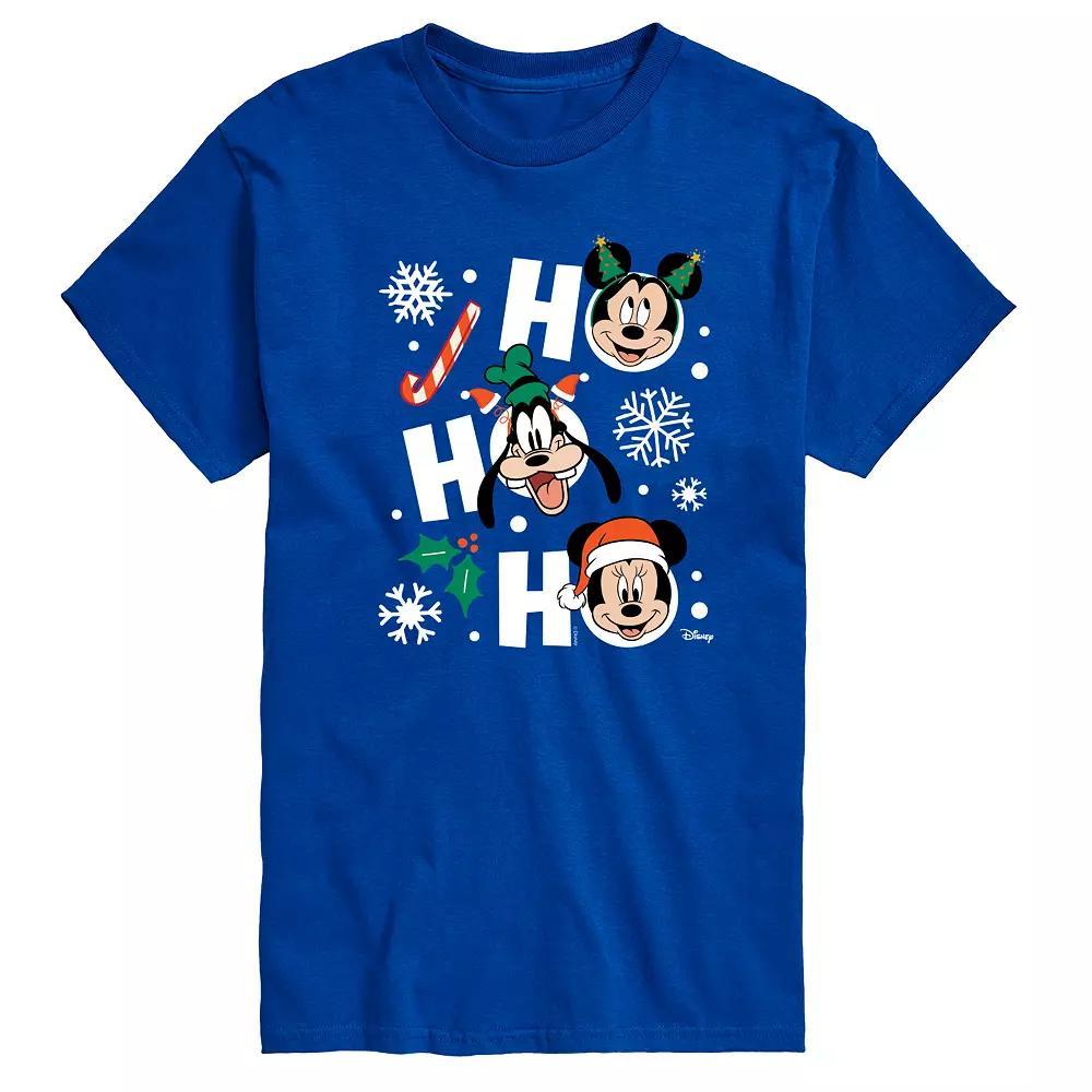 Disneys Mickey Mouse & Friends Big & Tall Ho Ho Ho Characters Graphic Tee, Mens Product Image