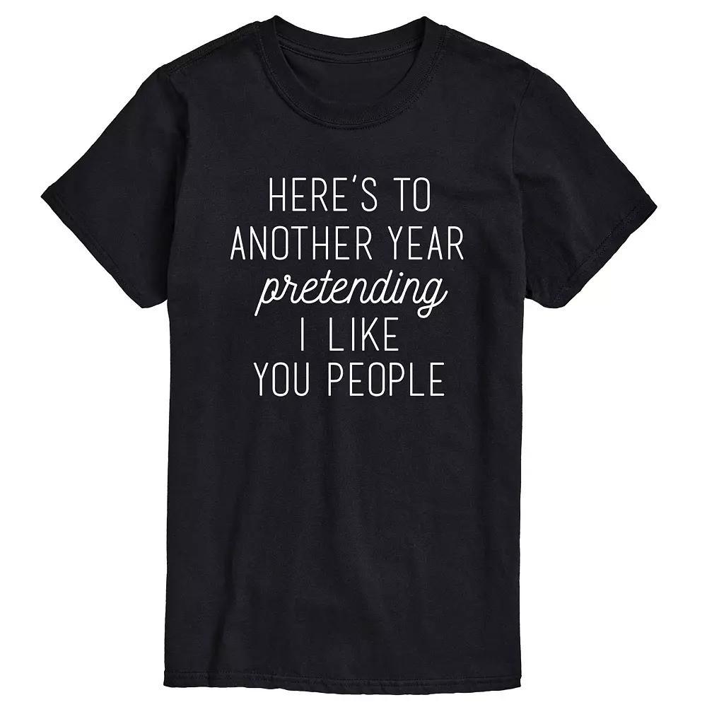 Big & Tall Heres To Pretending Tee, Men's, Size: Large Tall, Black Product Image