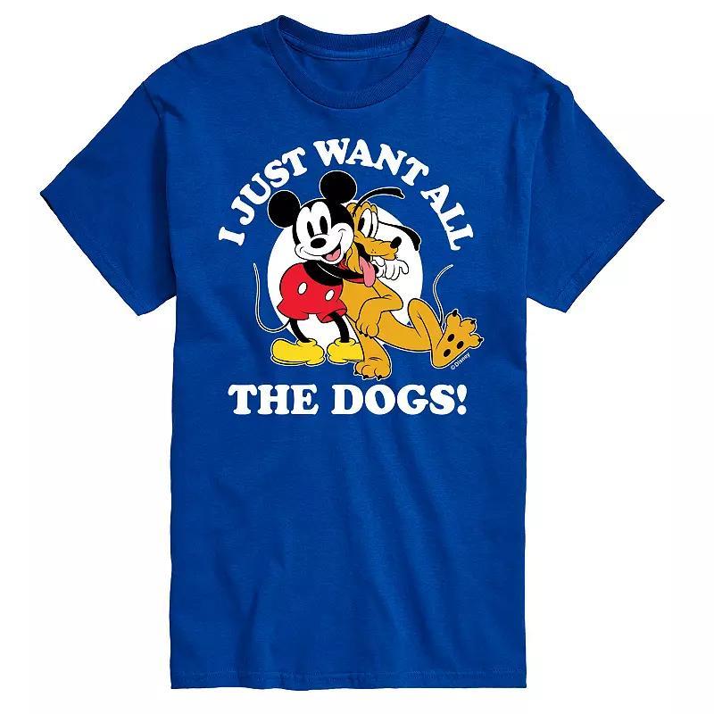 Big & Tall Disney Want All The Dogs Tee, Mens Product Image